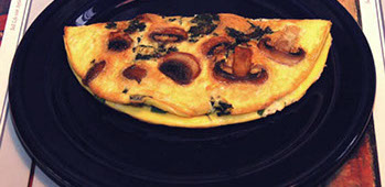 spinach mushroom omelette
